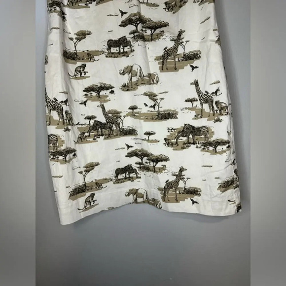 Banana  republic Women’s dress giraffe Elephant Sz6 - Picture 4 of 12